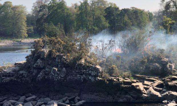 A fire broke out during a beach party at Stanley in April 2019