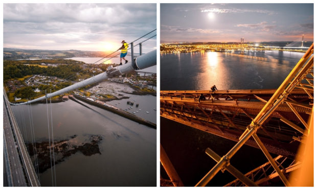 Security is to be reviewed on the road bridges across the Forth following the arrest of four men on trespassing charges.