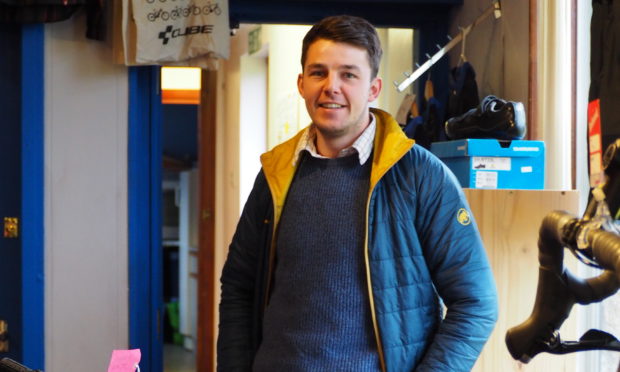 Grant Murdoch at the Coupar Angus Cycling Hub.