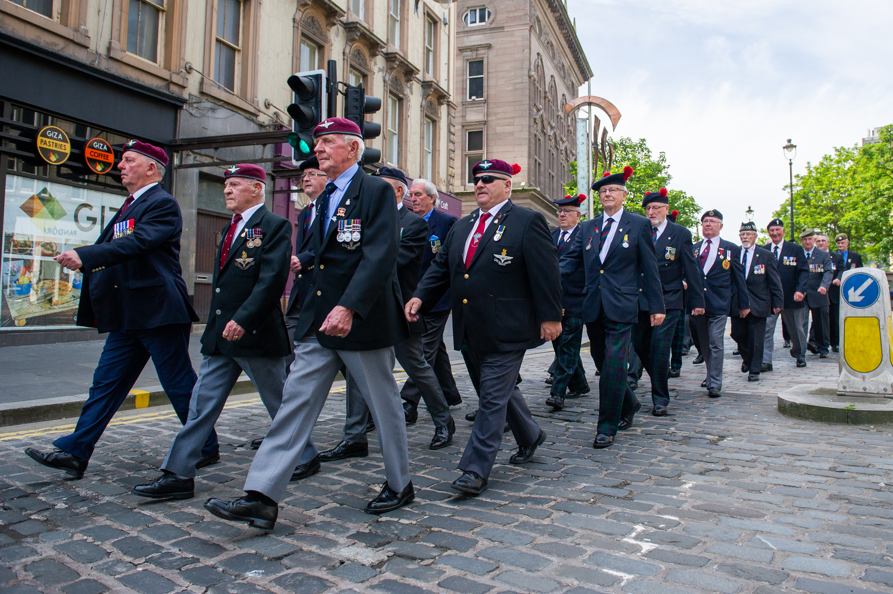 Veterans take part in the Armed Forces Day Parade