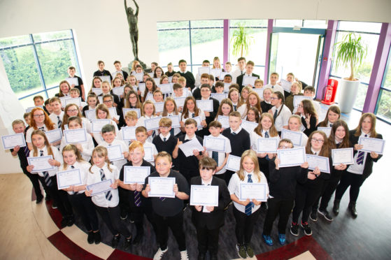 Fife College's graduation ceremony for first year pupils from four high schools, Auchmuty, Levenmouth, Viewforth and Woodmill