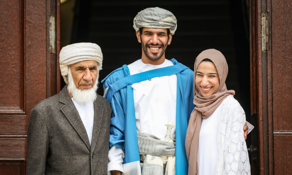 PhD graduate, Dr Alhinai Mohammed from Oman (PhD in Divinity) with his Father and sister.