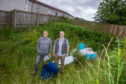 Zander Frail and Eddie Thacker at the fly-tipping site.