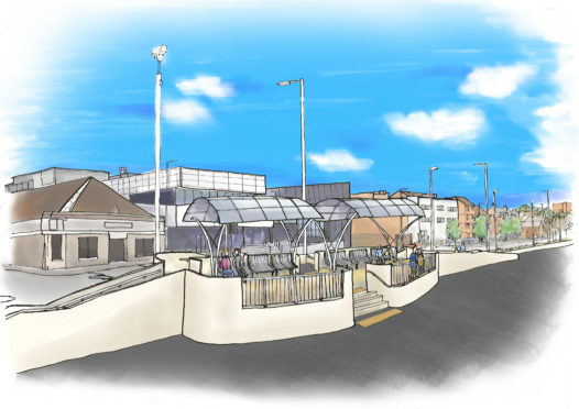 An artist's impression of the Kirkcaldy Esplanade viewing platform.