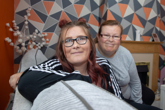 Lauren Sullivan, 18, whose life was turned around by Fairway Fife, and her mum Julie Anderson.