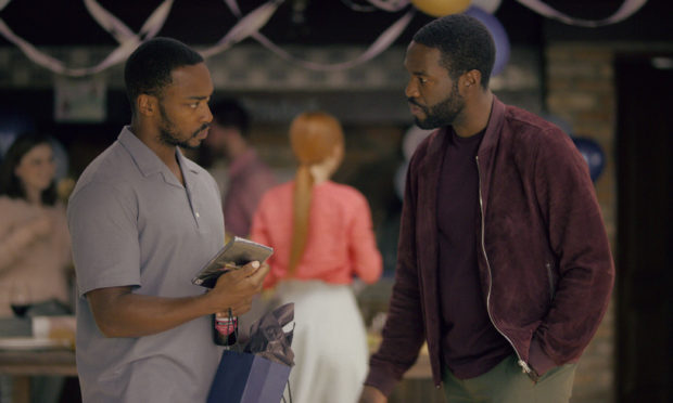 Anthony Mackie and Yahya Abdul-Mateen II in Black Mirror.