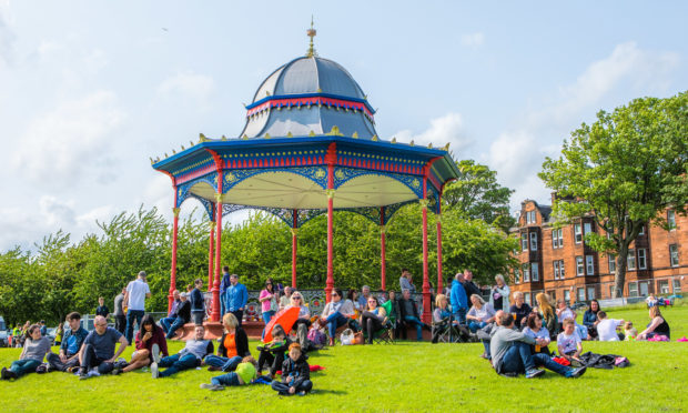 The crowds at WestFest. 2019.