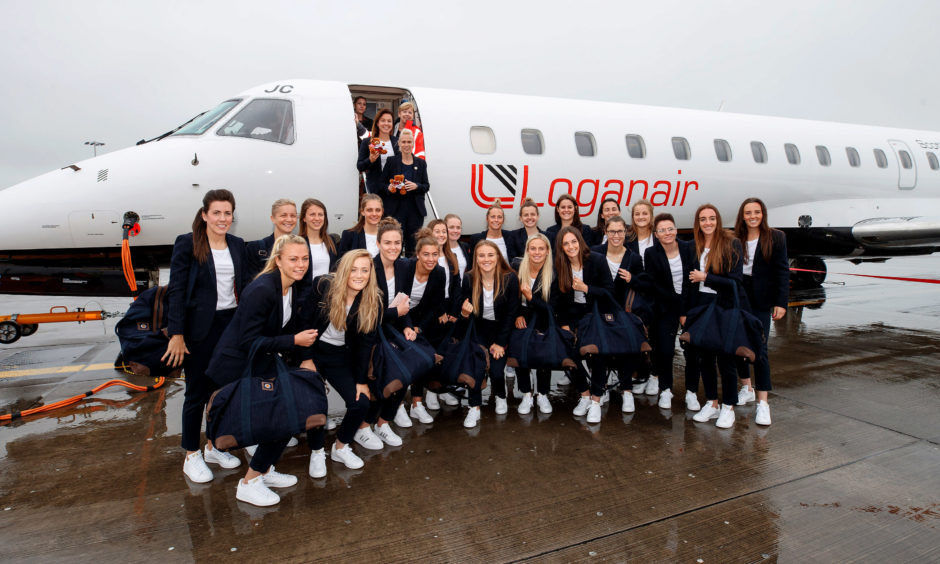 The Scotland Women's team depart for the Women's World Cup in France.