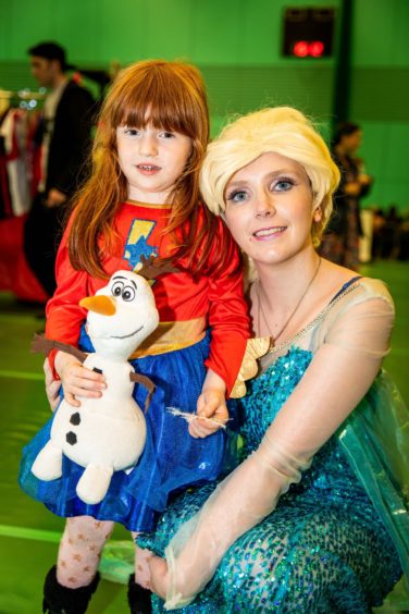 Erin MacLeod, 4, from Markinch with Frozen's 'Elsa'.