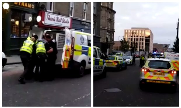 The scene outside the Club Bar in Dundee.