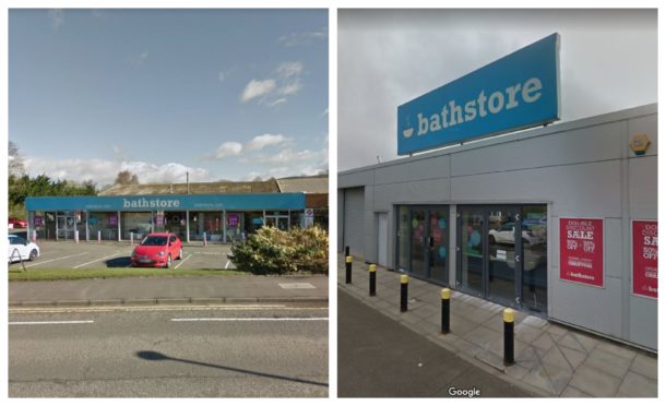 The Bathstores in Perth (left) and Dundee (right).