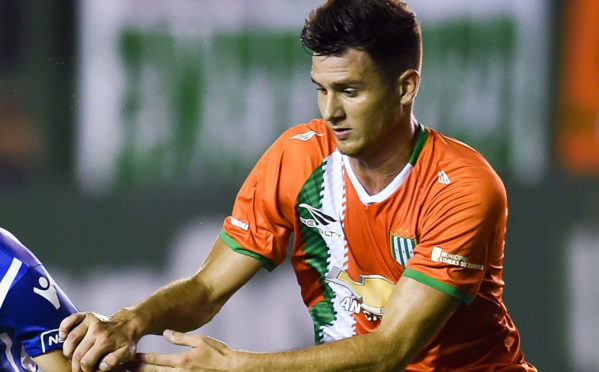 Adrian Sporle (right) in action for Banfield.