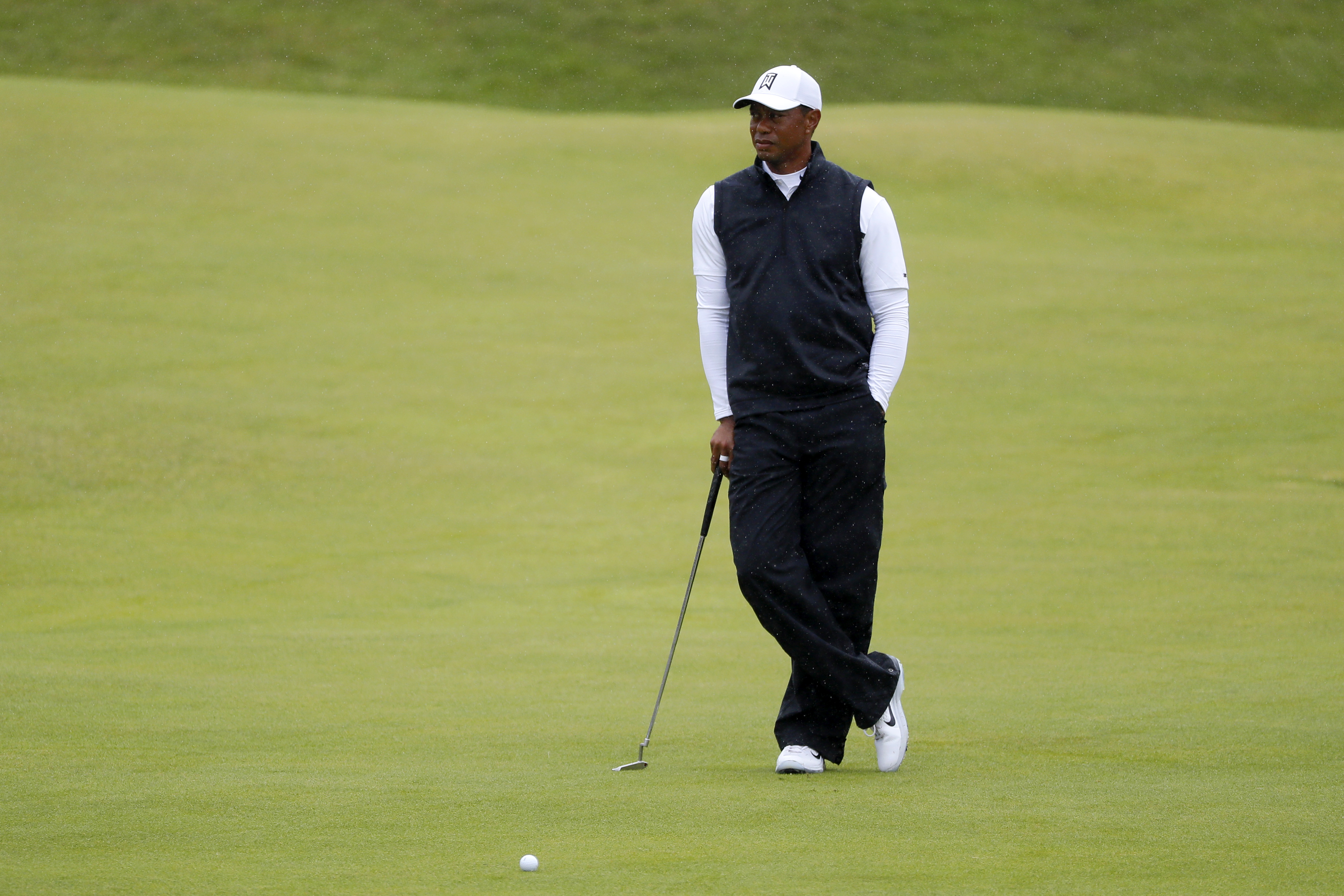 Tiger Woods on the second day at Royal Portrush.