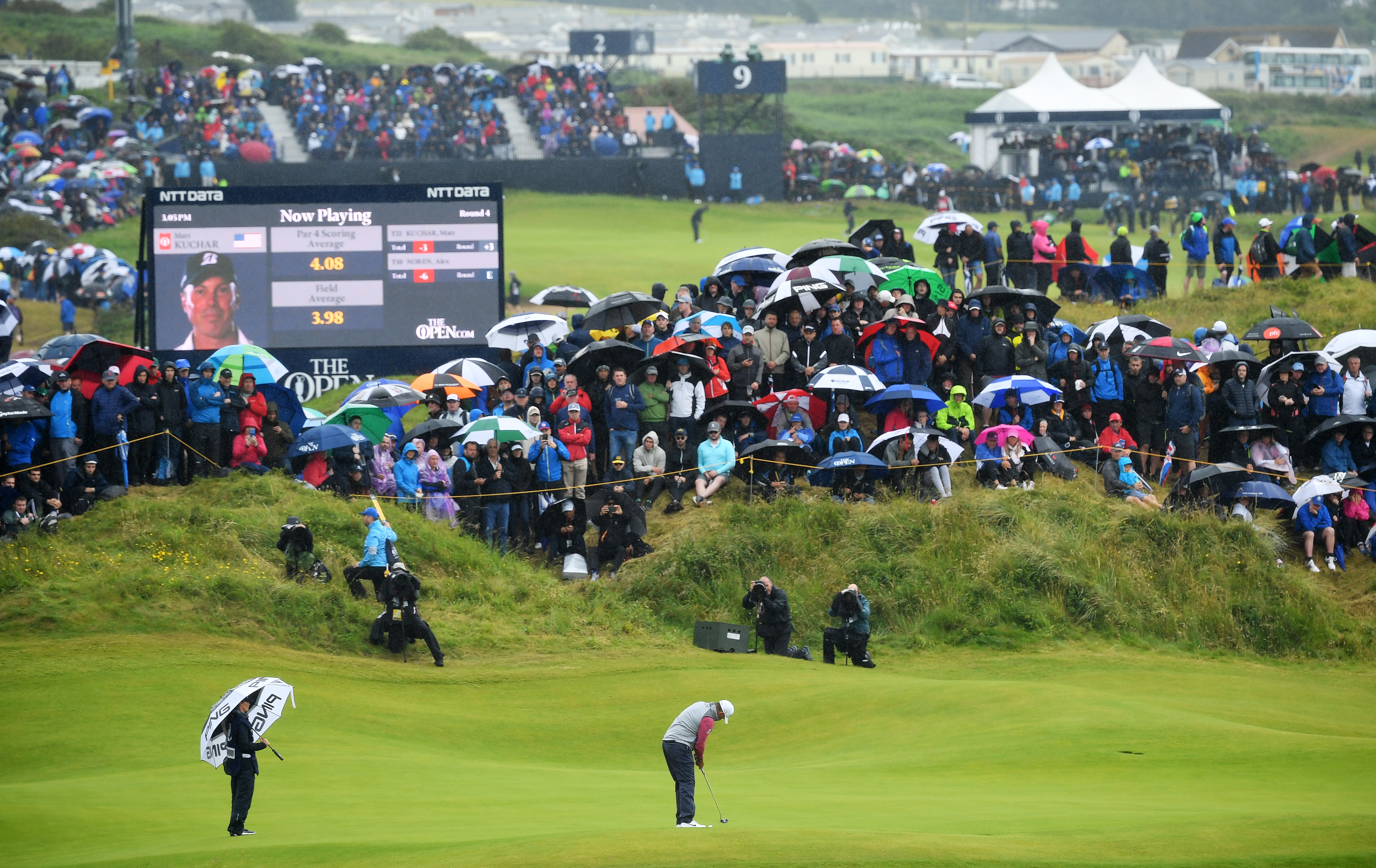 There were vast crowds at Portrush for the Open despite the weather.