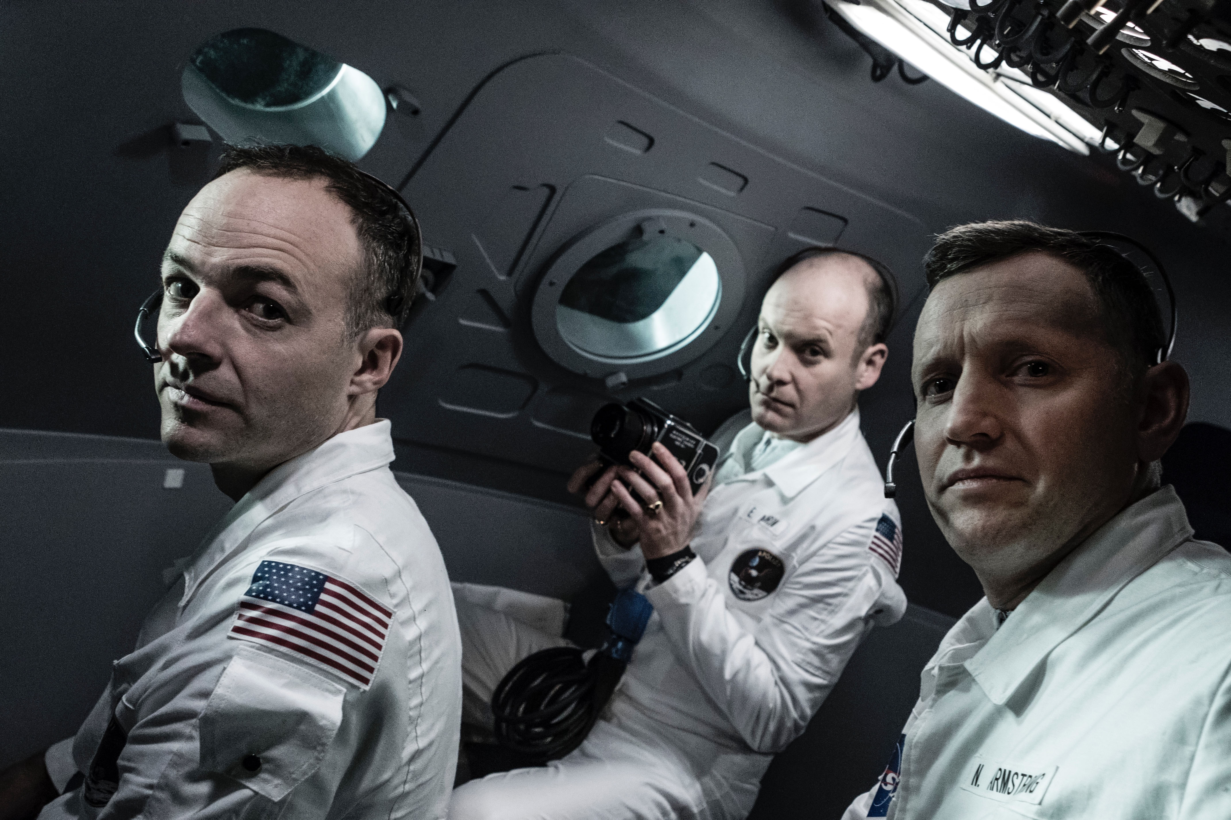 Michael Collins (Patrick Kennedy), Neil Armstrong (Rufus Wright) and Buzz Aldrin (Jack Tarlton).