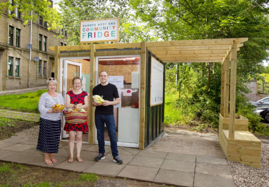 The Carbon Saving Project Team, from left, Joyce Reid, Lynsey Penny and James Anthony. Picture by Paul Reid.