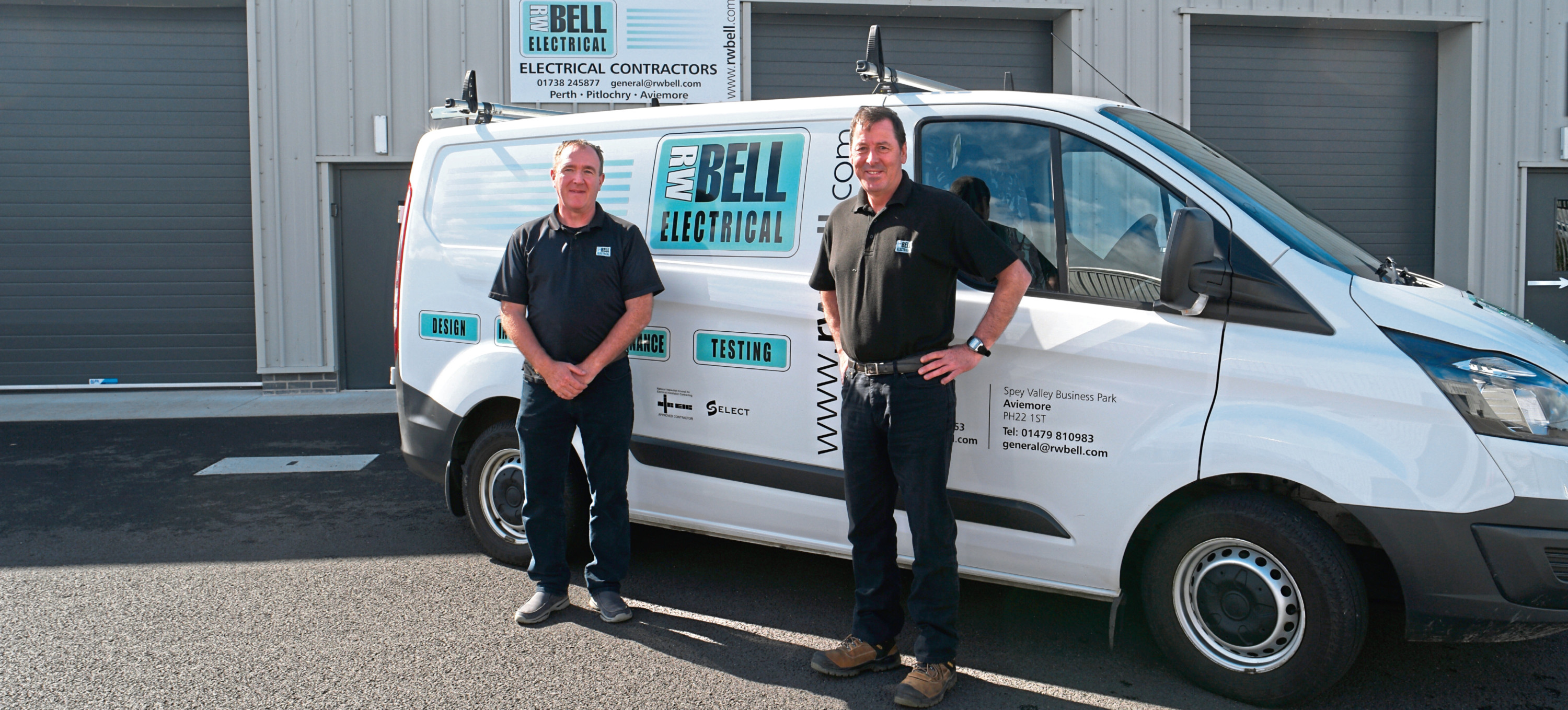 From left, Alan Smith and Bruce Cuthill will lead the new  RW Bell Electrical depot in Perth.