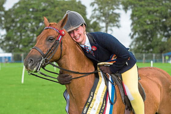 The society’s Centenary silver trophy went to overall horse champion Abbas Blue Rainbow ridden by 14-year-old Ella Dunn from Kirriemuir.