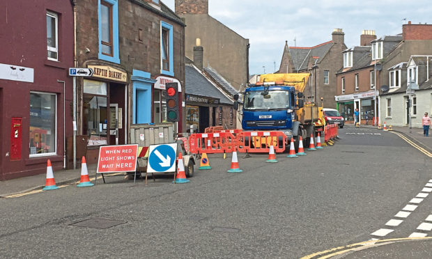 Work has begun on the installation of the Keptie Street puffin crossing.