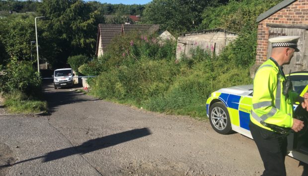 The scene of the incident in Invergowrie.