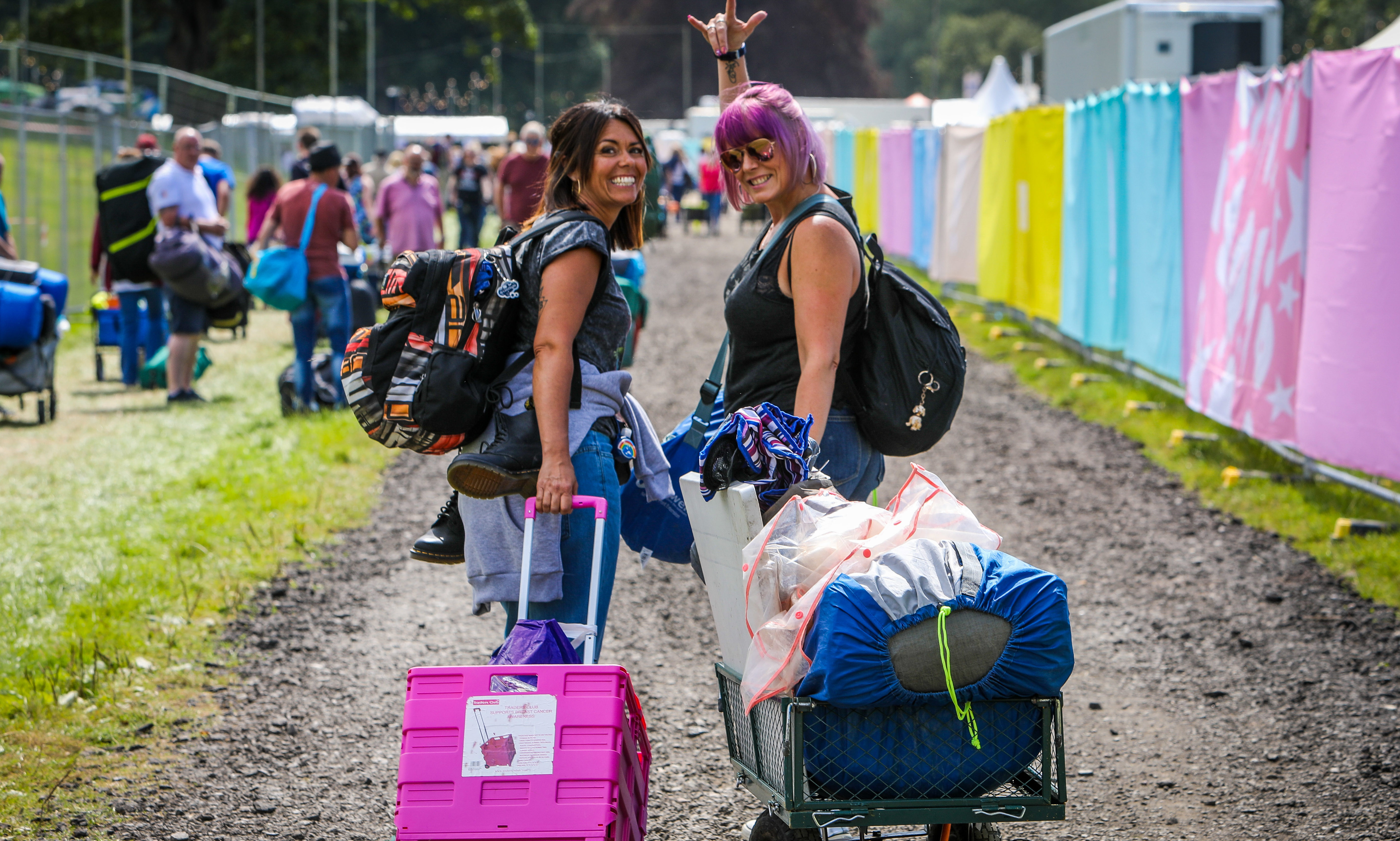 Campers at Rewind 2019 at Scone Palace.