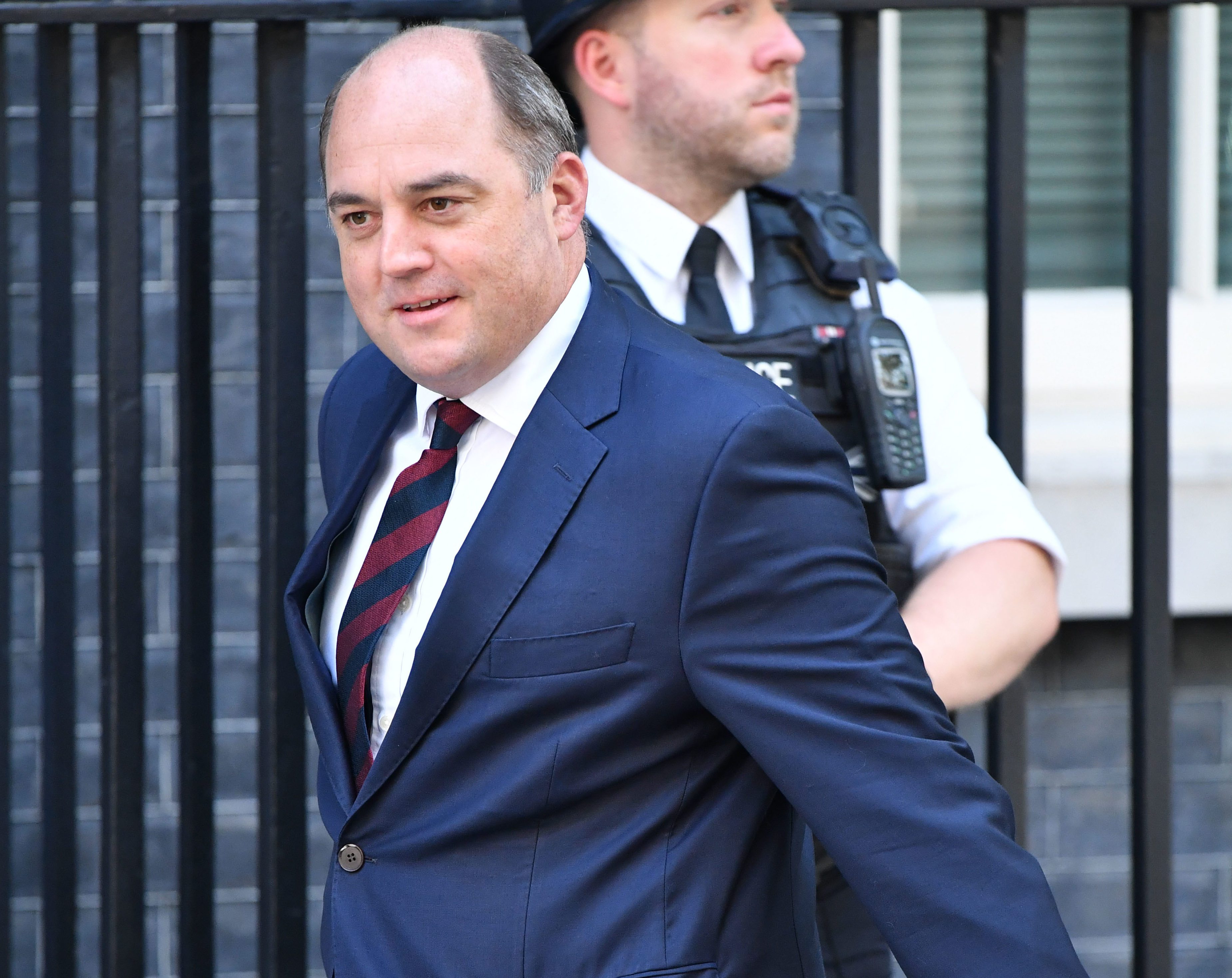 Defence Secretary Ben Wallace arrives at 10 Downing Street on July 25, 2019