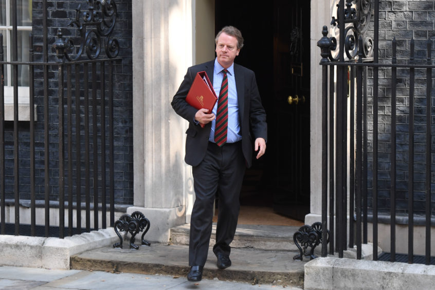 Scotland Secretary Alister Jack leaves 10 Downing Street following the first cabinet meeting with new Prime minister Boris Johnson