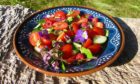 A tasty salad made from foraged ingredients.