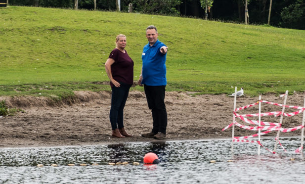 Lochore Country Park manager Ian Laing and local councillor Lea McLellan.