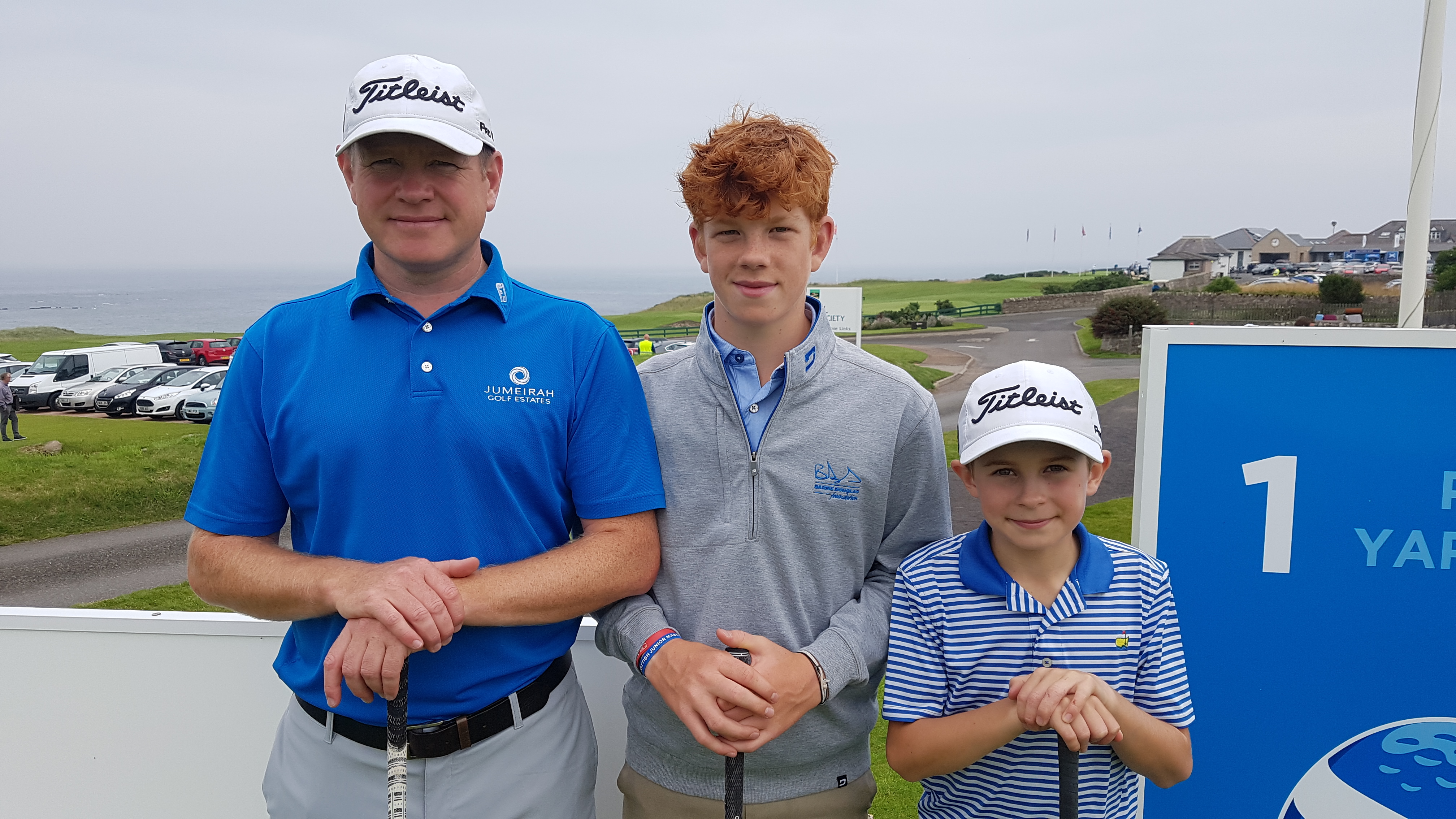 Stuart, Gregor and Connor Graham (l to r) at Crail GS.