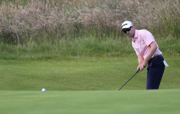 Scotland's Russell Knox in practice at Royal Portrush.