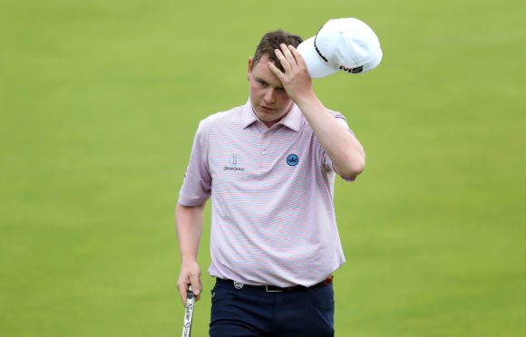 Robert MacIntyre on the 18th hole at Portrush.