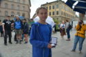 Greta Thunberg with her recently presented RSGS medal