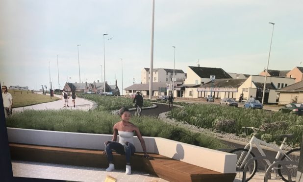 A display shows how Arbroath could be transformed