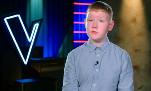 Dundee boy Jack Martin on The Voice Kids UK (ITV)