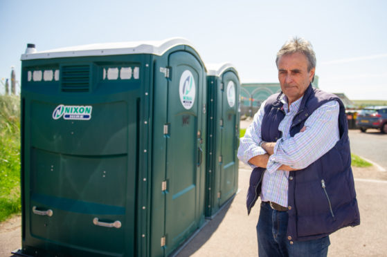 Cafe owner Henry Pinder has criticised the temporary toilet provision