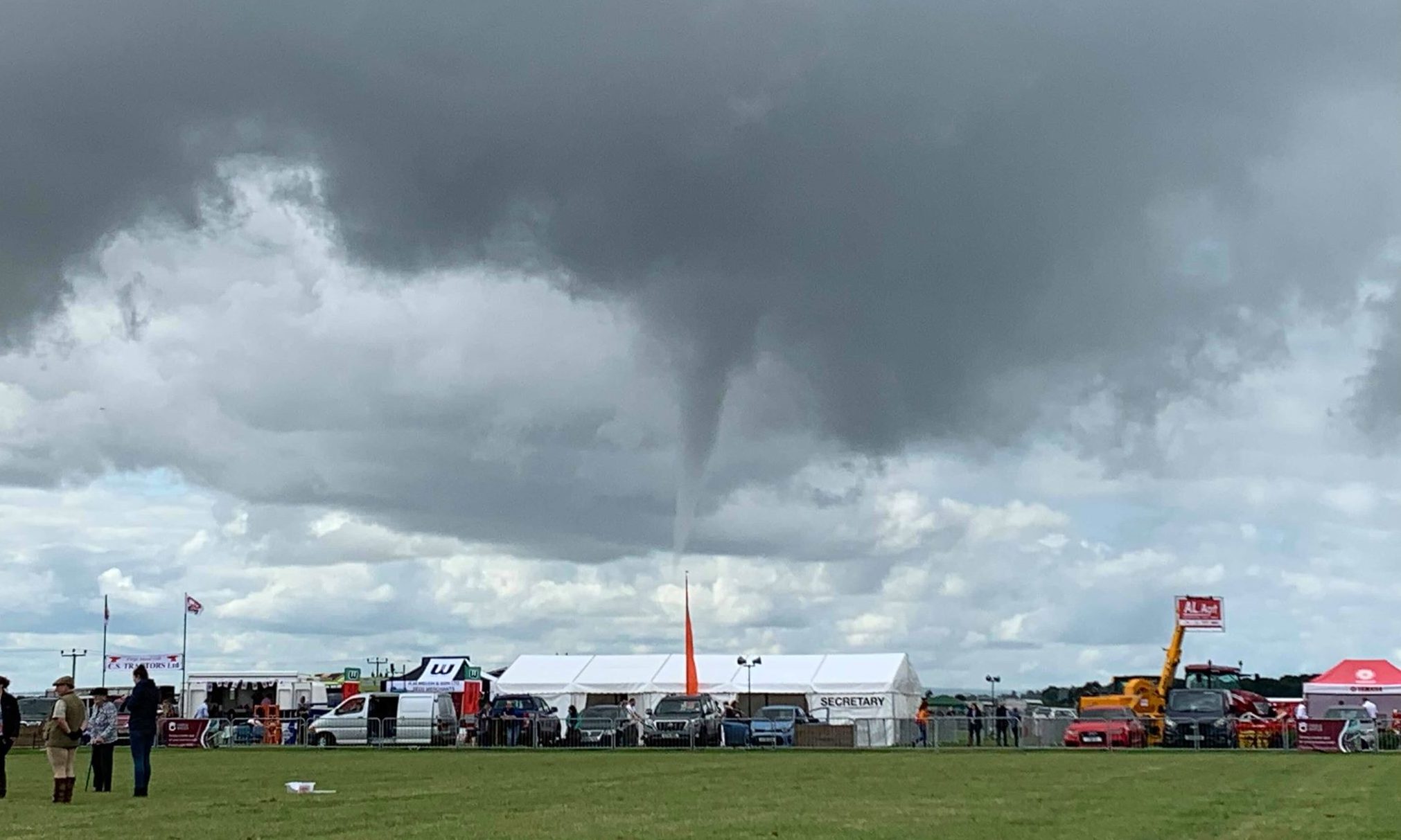 Karrena Kerr was watching events at Kirrie show when the waterspout appeared.
