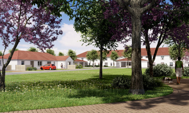 An artists impression of how the care village will look.
