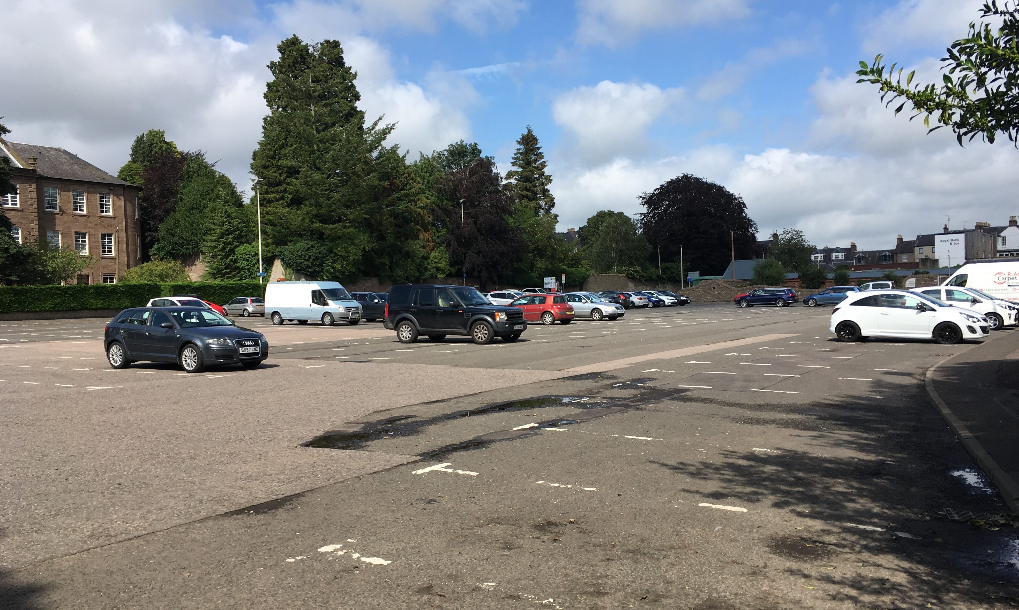 Forfar's Myre Car Park is one of the testing sites in Angus.