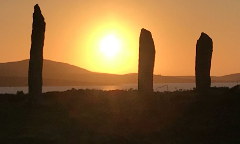 Ring of Brodgar at sunset