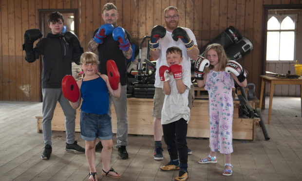 Picture shows, l to r, Sam McLean, Jaimee McLean, Jockey McLean, Richard Keith, Keian McLean and Sheina McLean.