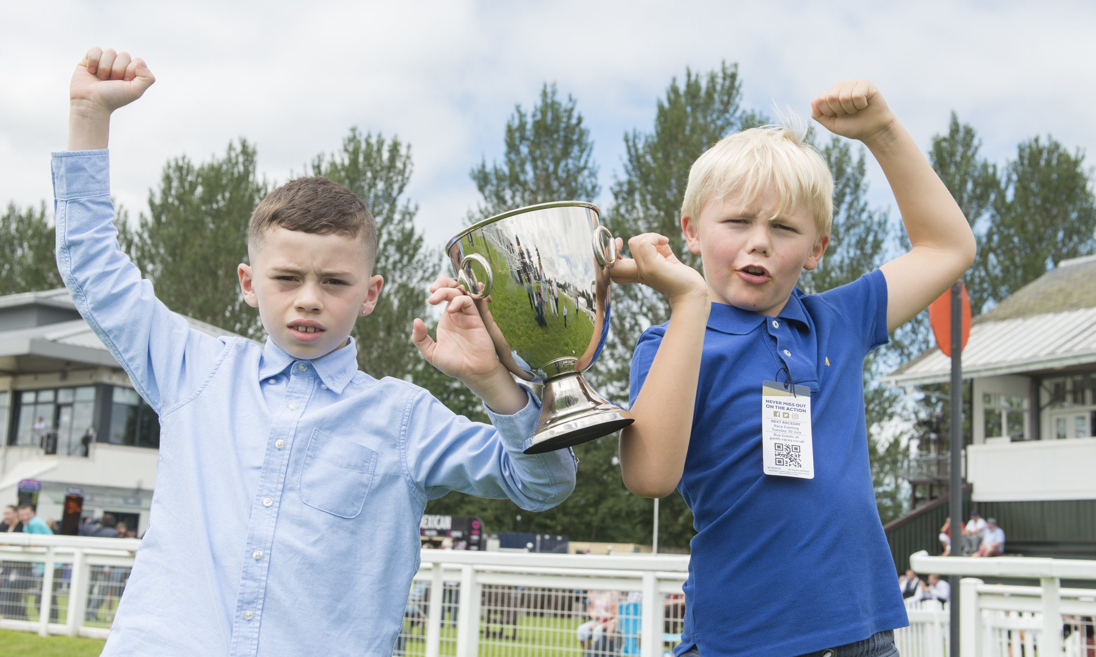 Joint winners of one of the races; Kaii Wann (9) and Henry Alexander (8).