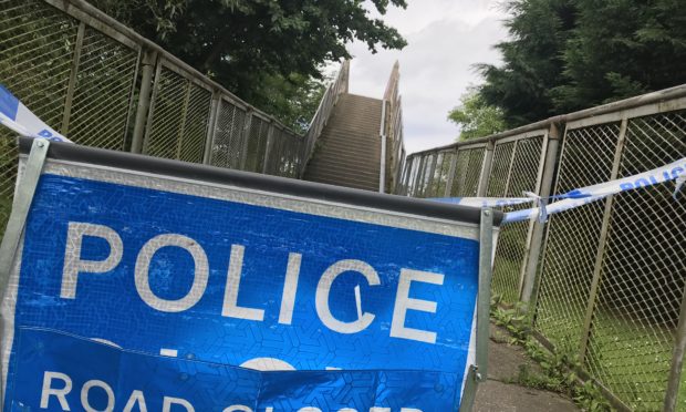 The White Bridge, off Rae Place, Perth, has been sealed off by police