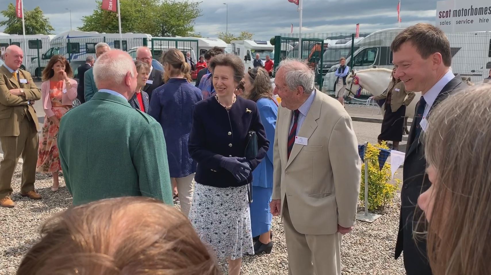 Princess Anne opening the new Highland Pony Society Headquarters at Aberuthven, Perthshire.