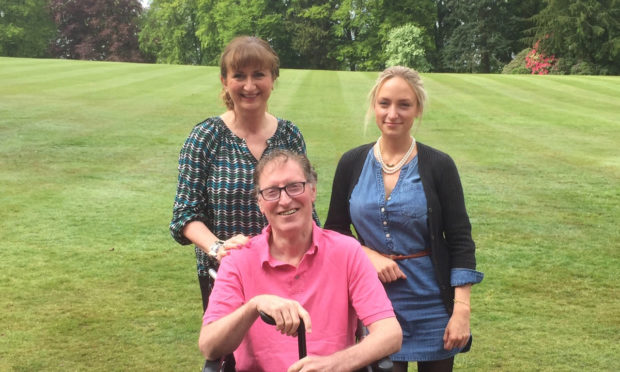 Richard with wife Elaine and daughter Lorna.