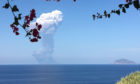 The eruption of the Stromboli volcano in on the island of the same name.