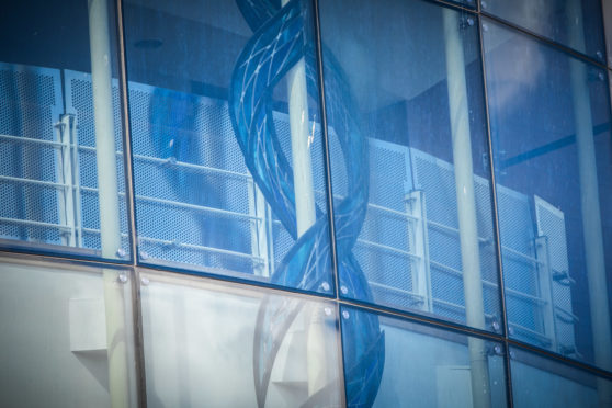 The Liz Rowley artwork at the former Bank of Scotland building in Dundee