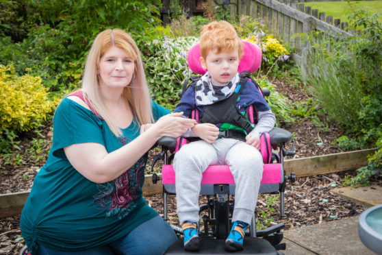 Roisin Johnston found the toilet was not suitable for her four-year-old son Indiana to use.