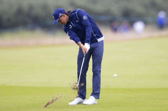 Rickie Fowler in practice at The Renaissance yesterday.