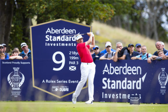 Ian Poulter in action on Day 2 of the Aberdeen Standard Investments Scottish Open.